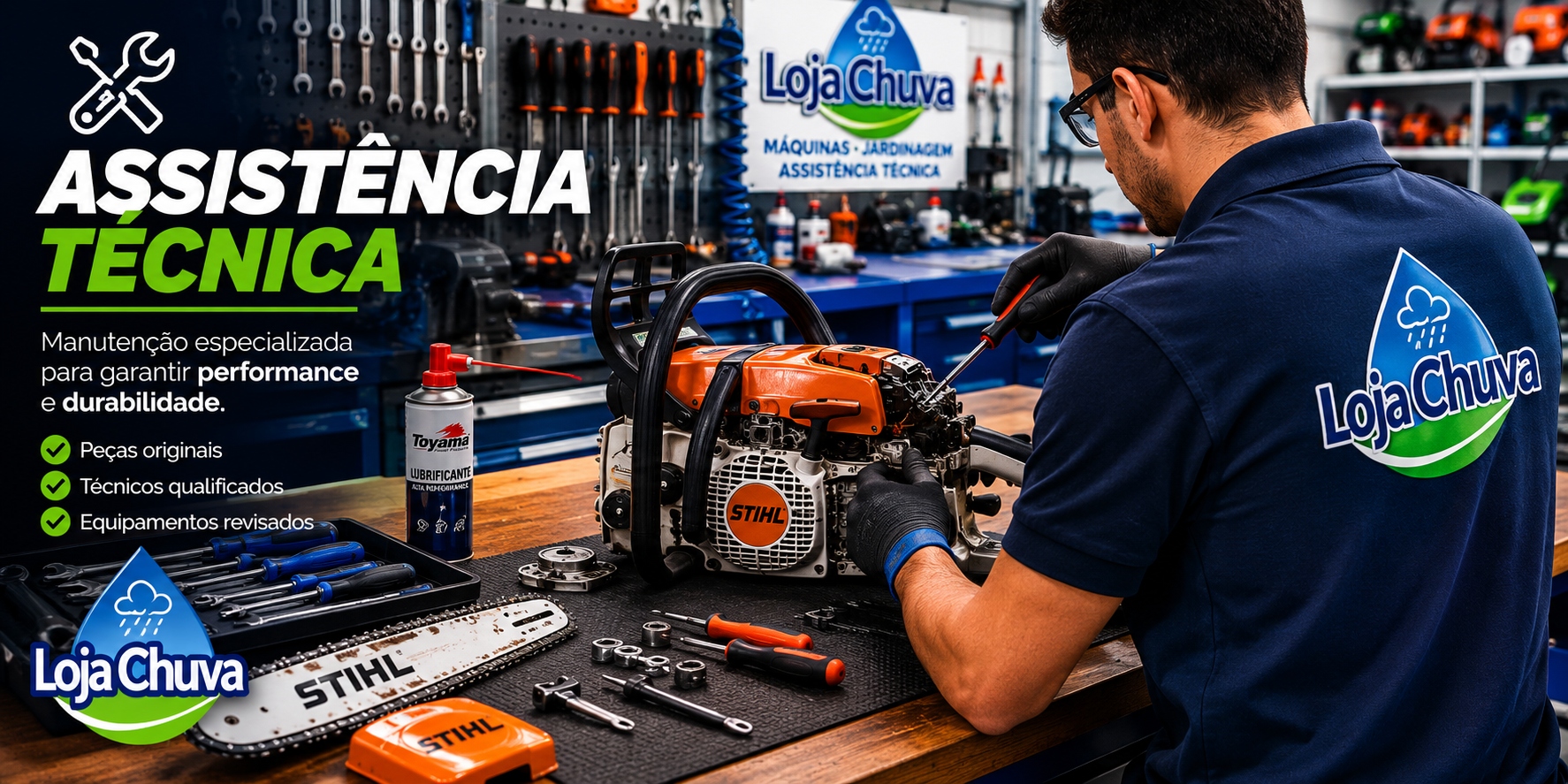 Assistência técnica da Loja Chuva: manutenção especializada